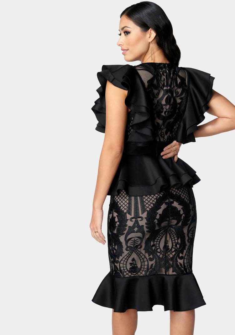 Stylish AOMEI Womens Peplum Bodycon Short Sleeve Party Dress With Short  Sleeves And Ruffles For Event, Birthday, Wedding Guests And African  Inspired Style From Xanderyoung21, $31.21 | DHgate.Com